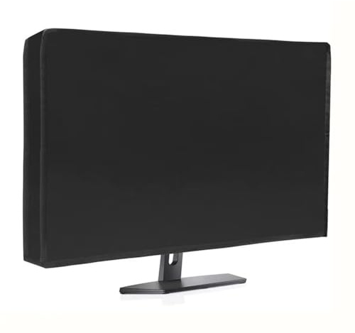 Lawnoval 210D Oxford Cloth Monitor Dust Cover, Waterproof and Dustproof, PC Desktop and TV Screens, for Black 71 * 46 * 10cm