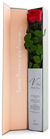 Rosen-Te-Amo | Infinity Rose am Stiel - Rosenduft |ewige Rose „Sélection Privée“ in Geschenkbox | Geburtstagsgeschenk für Frauen|Konservierte Blume zum Weihnachten, Valentinstag, Mama, Dekogeschenk