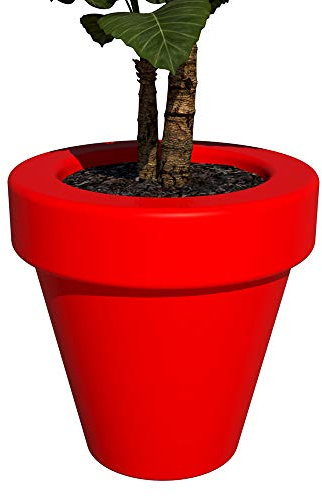 Grandecoracion.com Macetero Redondo diámetro 60 cm Color Rojo