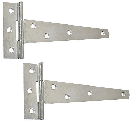 10x Pairs of Galvanised 150mm/6 Tee Hinges - Heavy Duty Garden Gate/Shed/Door T-Hinges