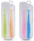Kirecoo Lot de 4 cuillères en silicone sans BPA avec étui de voyage pour bébé