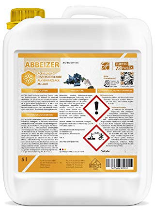 Furth Chemie, Flüssig-Abbeizer, Farb- und Lack-Entferner für Holz, Metall, Beton, 10L