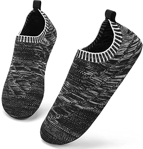 Sosenfer hausschuhe Damen Herren Bequem pantoffeln rutschfest Slip on Flache hüttenschuhe cozy slippers Unisex-HEIHUI-42