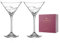 DIAMANTE Martini Cocktail Glasses Pair - 'Soho' - Embellished with Swarovski Crystals - Gift Box of 2