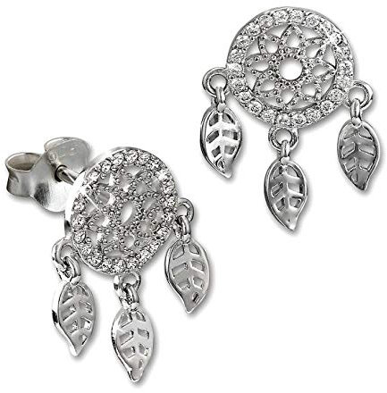 SilberDream Ohrringe Traumfänger Zirkonia Damen 925 Silber Ohrstecker D3GSO503W Silber Ohrschmuck für die Frau