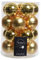 Christbaumkugeln Gold - Glanz & Matt - 20 Stück Glas 6 cm Durchmesser - 20 STK. a 6 cm