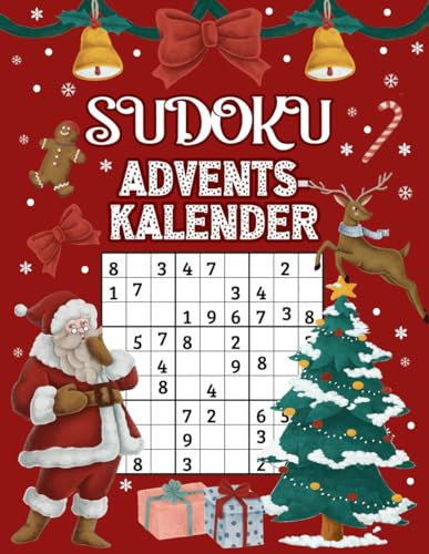 Sudoku Adventskalender: Großer Adventskalender für Erwachsene I Rätselspaß für den ganzen Advent mit 144 Sudokus von Leicht bis Schwer I Inkl. Anleitungen und Lösungen