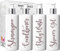 Print Maniacs White Mrs Hinch Inspired Personalised 500ml Pump Bottles Bathroom Lotion Kitchen Set Shampoo Conditioner (Shower Gel Set) (Matt Rose Gold)