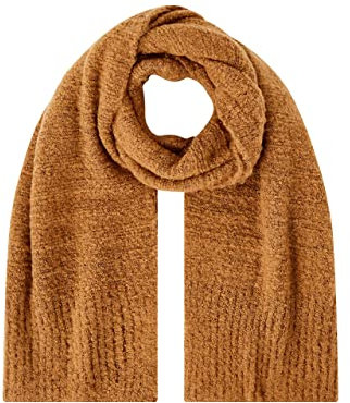 TOM TAILOR Damen Strickschal mit Struktur 1032647, 30263 - Soft Light Camel Melange, ONESIZE