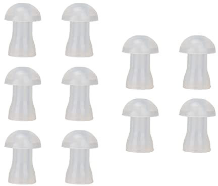 10 Stück Hörgeräte-Ohrstöpsel, Universal-Kuppel-Hörgeräte-Ohrstöpsel, Weicher Ersatz, Silikon-Hörgeräte-Ohrstöpsel für Hörgeräte-Ohrstöpsel(klein)