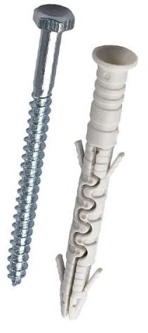 M8 (8mm x 120mm) Dübel und M6-Sechskantschrauben (50 Pack) Wandmontage Schrauben Dübel Wanddübel mit Edelstahl Betonschrauben Wandanker Schraube & Wanddübel Set Ziegelstein Wandmontage Wandanker