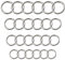 24 Stücke Snap Runde Karabiner DIY Rund Frühling Karabinerhaken Ringe für Schlüsselanhänger Handtasche Geldbörse Dekoration Handwerk Zubehör (Silber)