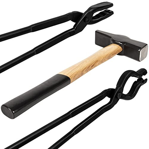 Schmiedezange, Hammer- und Schmiedezange, Schmiedezange, Schmiedezange, Wolfsbackenzange und V-Bit-Zangen-Set