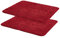 Fußmatte innen waschbar 2er Set 60x75 cm - Schmutzfangmatte Sauberlaufmatte - Fußabstreifer Baumwolle – Entra saugstark – rutschfeste Matte rot