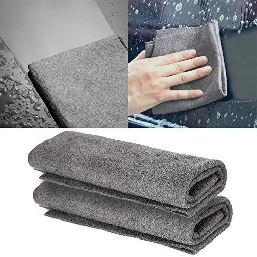 2pcs Thickened Magic Cleaning Cloth,Microfiber Magic Streak Free Miracle Cleaning Cloth,All-Purpose Microfiber Towels,Reusable Glass Microfiber Cleaning Rag for Kitchen Bathroom Car Glass,(30*30cm)