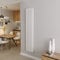 White Vertical Radiator Oval Double Panel Designer Tall Radiators 1800x354mm Central Heating Radiators