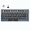 ATTACK SHARK AK832 Low Profile Mechanical Keyboard, Ultra-Thin Tri-Mode Wireless 75% Gasket Gaming Keyboard BT5.2/2.4G/Wired, 20 Backlit TKL Compact 83 Key Red Switch, Coiled USB C Cable for Mac/Win
