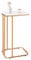 KJGKK C Shaped End Table, 27 inches High Side Table for Couch Sofa Bed, Small Tv Tray, for Living Room, Bedroom, Metal Frame, Gold & White