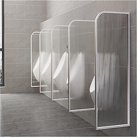 LVLDAWA Urinal Screen Toilettenabtrennung, Wandmontierte Trennwände Gehärtetem Glas, Transluzente wasserdichte Sichtschutzwand Einkaufszentren Hotels, Leicht Reinigen (Farbe : Weiß, Größe : 1.2X0.4M