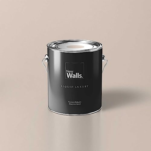 New Walls Premium Peinture murale Beige Sable Liquid Luxury Peinture émulsion d'intérieur - 5 L