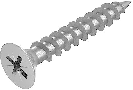 SECCARO Tornillo para madera aglomerada, 3 x 16 mm, acero inoxidable, V2A, VA A2, rosca completa, Phillips, PZ, 500 unidades