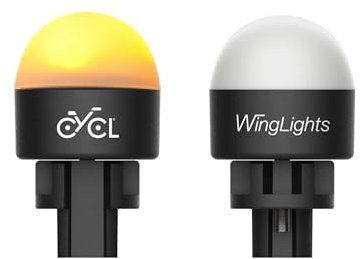 CYCL WingLights Pop for e-Scooters Frecce per Monopattino Elettrico | Indicatori di Direzione Compatibile con Manubrio a Profilo Luna Crescente | Batteria Caricata LED Arancione Luci Lampeggianti
