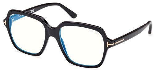 TOM FORD Unisex FT5908-B Lunettes de Soleil, Shiny Black, 54