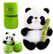 Gohytal Panda Kuscheltier,Flauschige Weicher Panda Versteckt Sich in Bambusbeutelspielzeug, Geburtstagsgeschenke für Kinder, Panda Spielzeug GeschenkFür Frauen Kinder Jungen Mädchen (25cm)