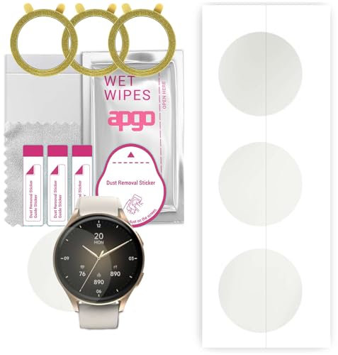 apgo 3 Stück Schutzfolie, Matt, kompatibel mit Hama 8900 1.3 Smartwatch, Hydrogel Displayschutzfolie mit Positionierhilfe, Displayfolie, robust und kratzfest