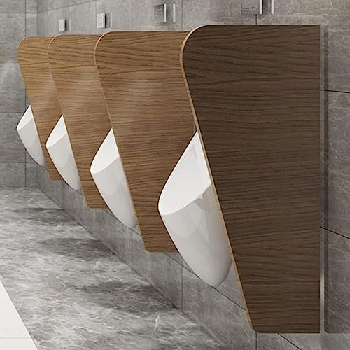 NOALED Urinal-Trennwand, Toilettentrennwand, Urinal-Trennwand, 4 Stück, zur Wandmontage, Urinal-Trennwand aus Holz, wasserdichte Urinal-Trennwand aus PVC