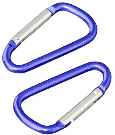 Karabinerhaken, 48 mm, Aluminium, blau, 100 Stück