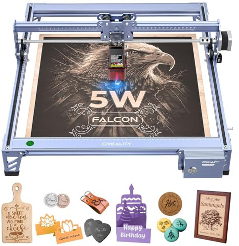 Creality La-ser Engraving Machine 5W, Engraver Cutter with 0.06mm High Precision, 10000mm/min Speed for Wood Stainless Steel Leather Boardcard, Engraving Area 400 x 415mm