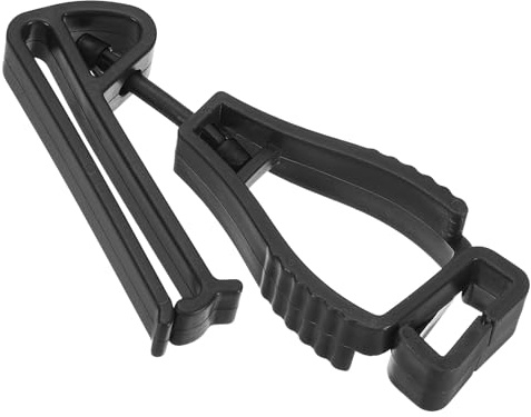 PATIKIL Handschuh-Clips Handschuhhalter-Clip Handschuh-Gürtelhalter Schwarz | Arbeitshandschuh-Griff Helmhalter, Für Bauarbeiter