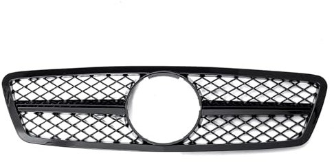 DZSQTGJKIO Vorderen Grill Für Mercedes Für Benz C-Klasse W203 C280 C320 C240 C200 C63 2000-2006 Auto Kühlergrill Stoßstange Grill Schwarz Gitter
