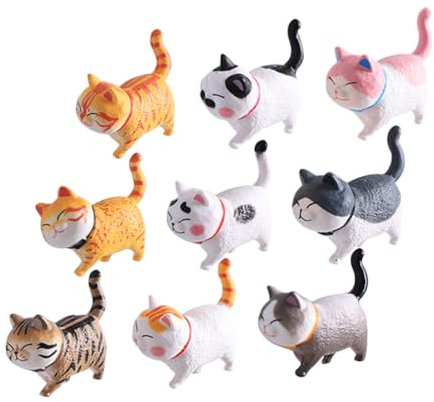 OKUMEYR 9stücke Kühlschrankmagnet Katzen-Design Magnetaufkleber Für Kühlschrank Magnetische Katzenform Kühlschrankmagnete Für Wohnheim Büro Schließfach