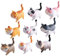 OKUMEYR 9St 3D-Katzenmagnet Tierische Kühlschrankmagnete Cartoon-Aufkleber Aufkleber vorhanden kühlschrankaufkleber kühlschrank Magnete schöne Magnete Katze-Kühlschrankmagnete Harz Orange