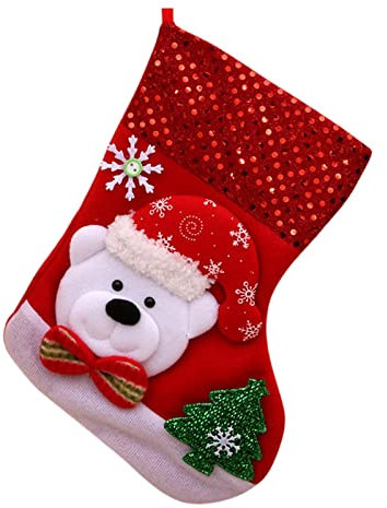 Cexiakong Weihnachtsstrumpf 1 Set Nikolausstrumpf Nikolausstiefel für Weihnachtsdeko Nikolausstiefel zum Befüllen Weihnachtsocken für Weihnachten Kamin Deko Geschenke
