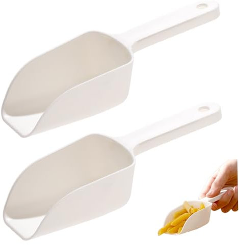 Ice Scoop for Freezer, 2pcs 15.5cm Plastic Ice Scooper, Multi-Purpose Small Ice Scoop, Kitchen Scoop for Weddings/Bar/Ice Bucket/Kitchen/Popcorn