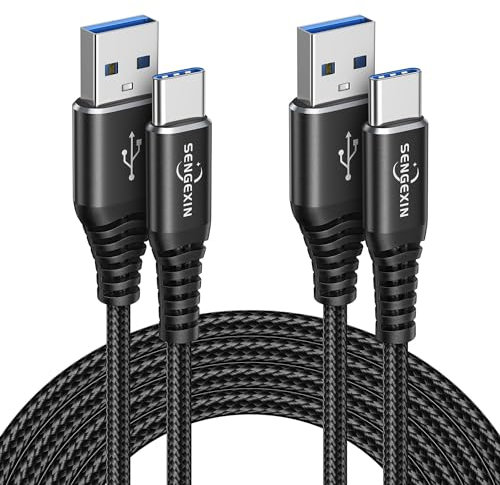 USB C Cable 2Pack 3M,Nylon Braided Fast Charging Cable,USB Type C Lead Compatible with Samsung Galaxy S21 S22 S23 S24 S20 Plus S10 S9 S8,A20E A51 A71 A52 A12,PS5,Switch,Google Pixel,Huawei P40,Xperia