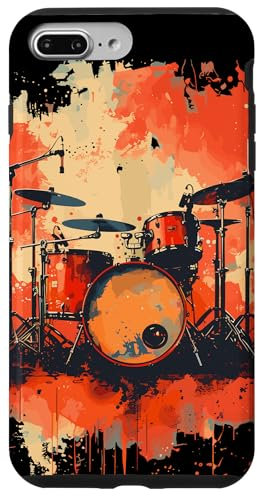 Batteria anni '90 Strumento musicale per batteristi Custodia per iPhone 7 Plus/8 Plus