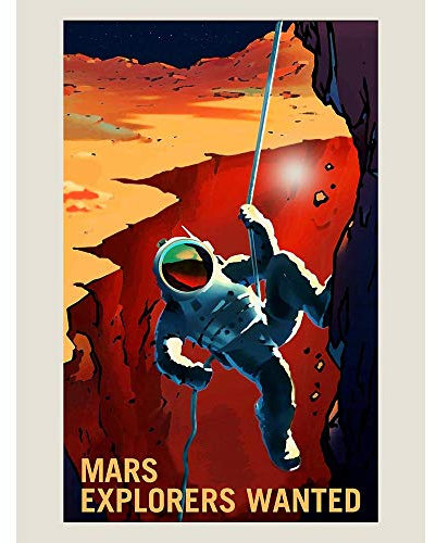 Wee Blue Coo Nasa Space Exploration Job Advert Explorers Art Print Poster Wall Decor Kunstdruck Poster Wand-Dekor-12X16 Zoll