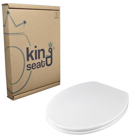 Copriwater Universale Slim Design in Termoindurente, con chiusura rallentata e cerniere sganciabili.