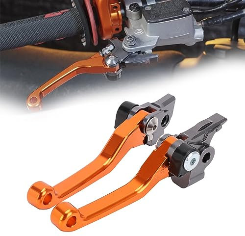 CNC Pieghevole Leva Frizione Freno Moto per SX SXR SXF SXF XCF XCFW XCRW XCW EXCR EXCR EXCR 125 150 200 250 300 350 500-Arancione