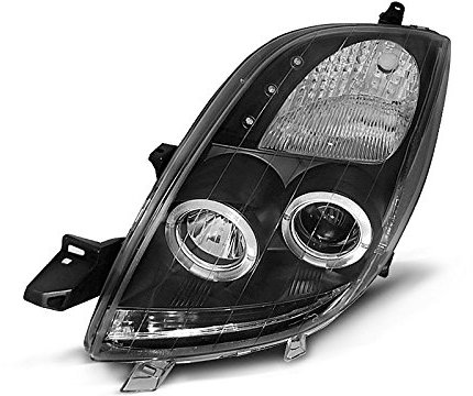 CR-Lights Angel Eyes Scheinwerfer Set für Toyota Yaris XP9 2006-12.2008- in schwarz