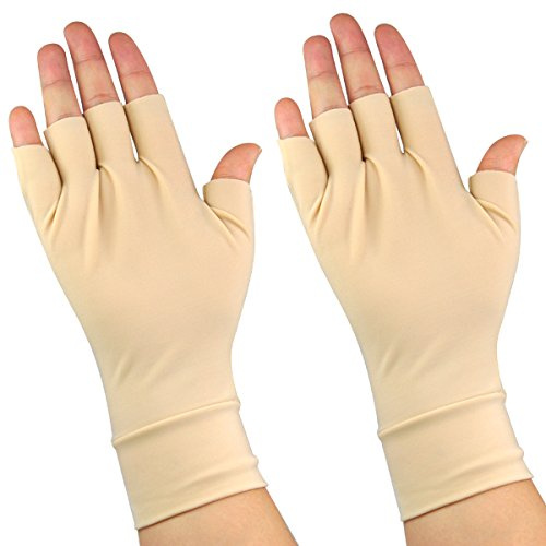 Accessotech Large Arthritis Relief Gloves Washable Nylon Spandex Anti Hand Compression Relief Pair