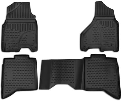 OMAC Gummimatten Fußmatten kompatibel mit Dodge RAM Crew Cab 2017-2024 TPE Schwarz 4X