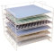 Craftelier - Metallablage mit 6 Papierfächern | Ideal zum Organisieren von Scrapbooking- und Bastelmaterial | Weiß - Größe ca. 35,8 x 33,3 x 33,2 cm