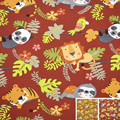 MAGAM-Stoffe Abhängen Kinder Stoff Oeko-Tex Meterware 50cm (02. Jersey Rost)