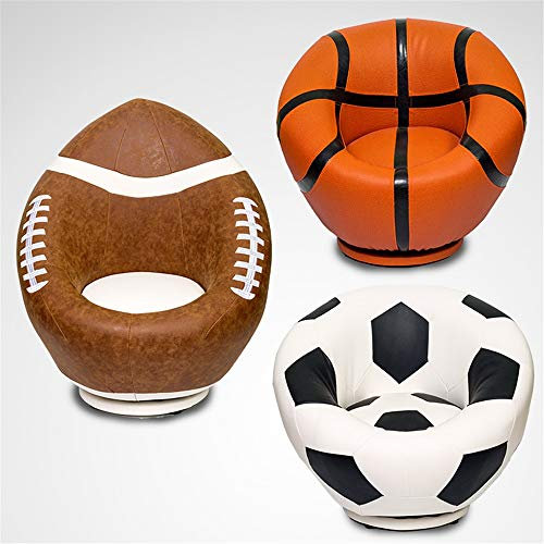 JTRHD Zwerghocker Für Kinder Kinderhocker Einfaches und kreatives Kindersofa-Sport-Winddichte Fußball-Basketball-Fußballform Wohnzimmer Schlafzimmer (Farbe : Basketball, Size