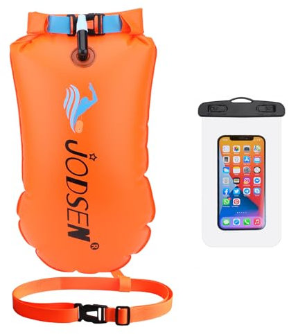Boa di Nuotata,Galleggiante da Nuoto Selvaggio,Gonfiabile Traino Sacca Stagna Custodia per Telefono Impermeabile,per Nuotatori Triatleti Snorkeling,Nuoto In Acque Libere,Bolla Altamente Visibile